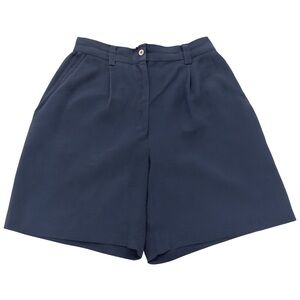 Izod Club Vintage 90s Bermuda‎ Shorts Blue Gray Plaid High Waist Sz 6 Y2K Preppy